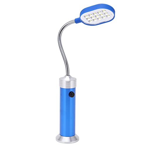 Alomejor LED-Schwanenhalsleuchte, Magnetische Lampe aus Aluminiumlegierung, Wetterbeständig, Zum Angeln, Radfahren, Grillen (Blau) von Alomejor