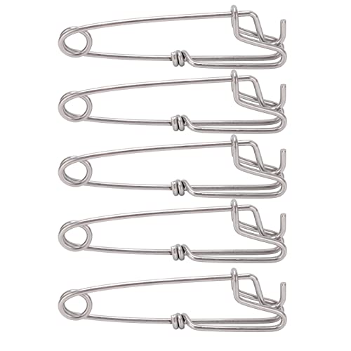 Alomejor Long Line Clips Snap 5 STÜCKE Edelstahl Longline AST Aufhänger Snap Wirbel Float Line Thunfisch Clip(2.6 * 100MM) von Alomejor