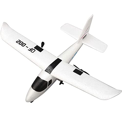 Alomejor RC-Flugzeug, Flugbereit, DIY-Starrflügelflugzeug, Segelflugzeug, Ferngesteuertes Flugzeug, RC-Flugzeug für Kinder, Anfänger(mit LED-Streifen) von Alomejor
