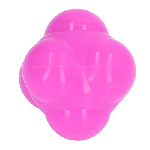 Alomejor Reaktionsball, Tragbarer Sechseckiger, Einfach zu Spielender Mehrzwecktrainer aus Gummi Zur Stärkung der Beweglichkeit (Rosa) von Alomejor