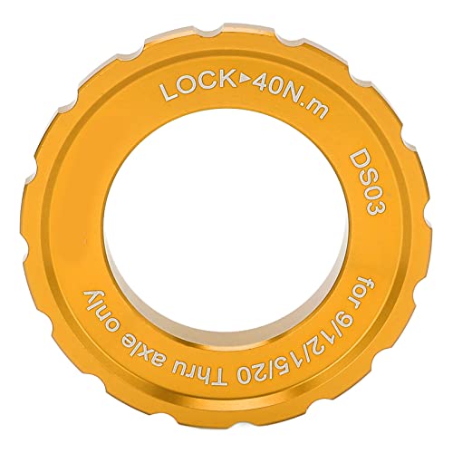 Alomejor Rotor Lock Ring, Aluminiumlegierung Multicolor Rotor Lock Ring Tragbarer Centerlock-Adapter für Mountainbike-Teile (Gold) von Alomejor