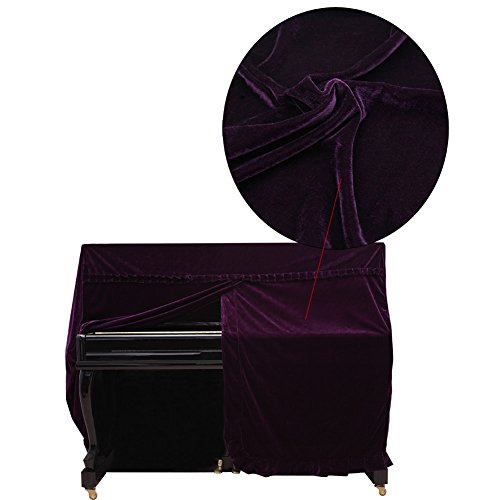 Alomejor Schutzhülle für Klavier, Samt, Piano-Abdeckung, komplett, Staubschutz für Klavier (Violett) von Alomejor