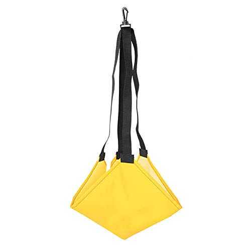 Schwimmen Widerstandsgürtel Schwimmen Kraftgürtel mit Schwimm Fallschirm Schwimmgürtel-Widerstandsgurt mit Netztasche(Gelb) von Alomejor