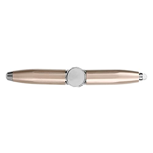 Alomejor Spinning Pen, Fidget Pen Reguliert die Stimmung, Schreibwerkzeug aus Metall für die Beleuchtung für Unterschriften (Gold) von Alomejor
