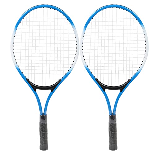 Alomejor Tennisschläger, Eisenlegierung, Hochfester Rahmen, Ergonomische Griffe für das Gameplay, Inklusive Ball und Tragetasche (Blue) von Alomejor