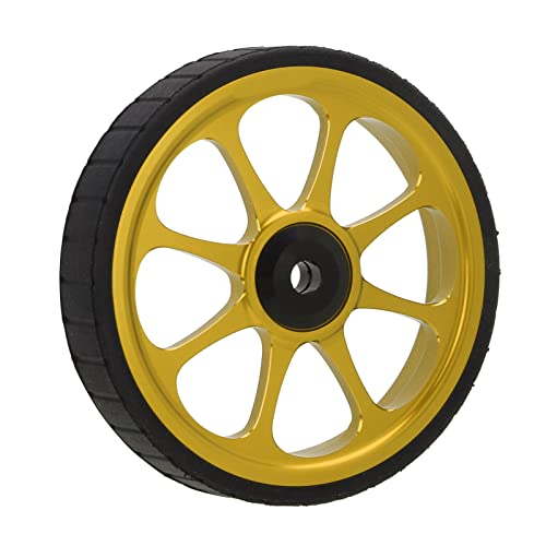 Aluminiumlegierung Faltrad Easy Wheel 82 Mm Verbreitertes Lager Easy Wheel für Brompton 3sixty Faltrad (Gold) von Alomejor