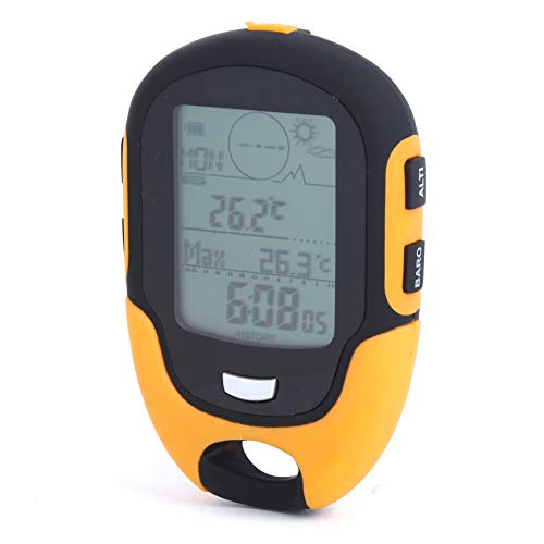 Digitaler Kompass/Barometer/Höhenmesser/Thermometer Hygrometer/Wettervorhersage/Taschenlampe für Outdoor-Sportarten, wiederaufladbar und multifunktional von Alomejor