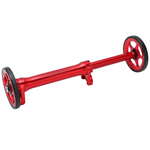 Easy Wheel Faltrad-Verlängerungsstange Teleskop-Verlängerungsstange für Brompton 3sixty(rot) von Alomejor