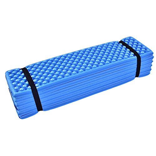 Faltbare Schaumstoffmatte wasserdichte Matratzenschaum-Sitzmatte für Camping Wandern und Sportveranstaltungen(Blau) von Alomejor