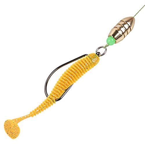 Fishing Terminal Tackle Kit Einschließlich Angeln Messing Platinen Jig Hooks Swivel Ring Leuchtperlen mit Box von Alomejor