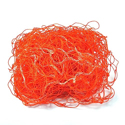 Fußballtornetz-Ersatz, Starke Kordel, Standard-Weiß-Orange, Einfache Montage, mit 14 cm Maschenloch für Feld (7er-Seite 5,5 m x 2,1 m) von Alomejor