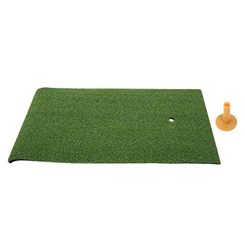 Golfmatte Tragbare Übungsmatte mit Gummi Tee Halter Golf Trainingsmatte Outdoor Indoor Sports von Alomejor