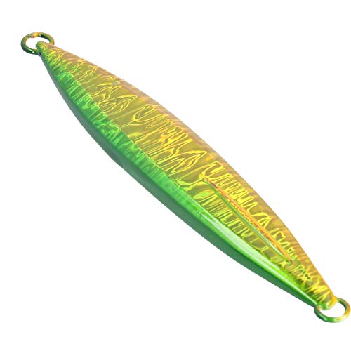 Jig Sea Fishing Lure Leuchtende Eisenplatte Fishing Lure Tiefseefischen Künstlicher Simulationsköder(Grün) von Alomejor