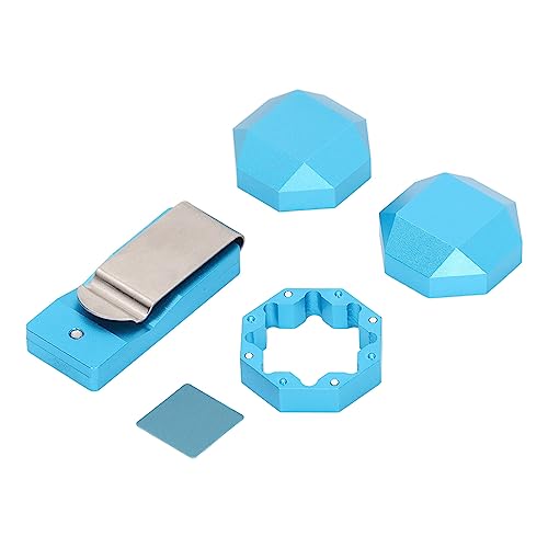 Magnetischer Billard-Kreidehalter-Clip aus Aluminium für Rundes, Achteckiges, Quadratisches Kreidepulver (Blue) von Alomejor