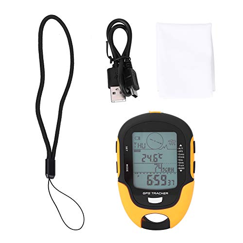 Multifunktionsbarometer Höhenmesser Thermometer GPS-Navigationsempfänger Hygrometer Handheld USB Wiederaufladbares Digitales Barometer von Alomejor