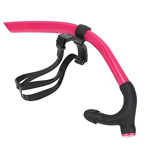 PVC-Silikon-Schnorchel, Abnehmbar, mit Verstellbarer Schnalle, Zwei Farben, für Rundenschwimmen und Schwimmtraining (PINK) von Alomejor