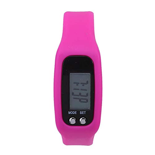 Alomejor Step Counter Smart Armband Uhr Armband Kalorienzähler Schrittzähler Sport Fitness Tracker(Rosenrot) von Alomejor