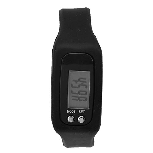 Alomejor Step Counter Smart Armband Uhr Armband Kalorienzähler Schrittzähler Sport Fitness Tracker(Schwarz) von Alomejor