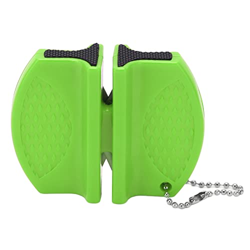 Tragbarer Mini Messerschärfer Multifunktionaler Doppelseitiger Taschenmesserschärfer für Den Außenbereich(Grün) von Alomejor