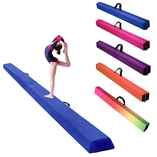 Alondy Gymnastik Faltender Schwebebalken, Balance Balken, Balance Fitness Ausrüstung für Kinder, Training Turnen Übung (275 cm, Blau) von Alondy