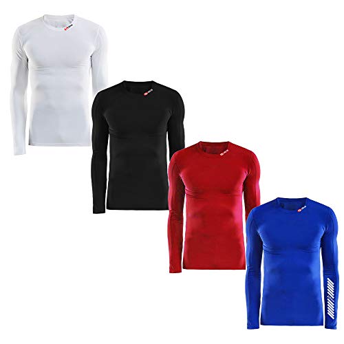 Alpas Player Shirt Langarm/Compression/Sport- & Funktionsunterwäsche/Base Lay, Farbe: Rot, Größe: M/L von Alpas