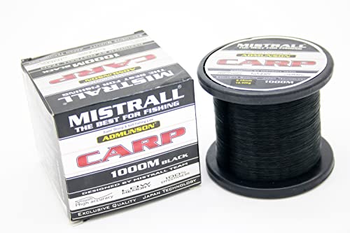 Karpfenschnur Angelschnur MISTRALL Admunson Carp Black 1000m 0,25-0,40mm (0,40mm / 20,5kg) von Alpen Camping