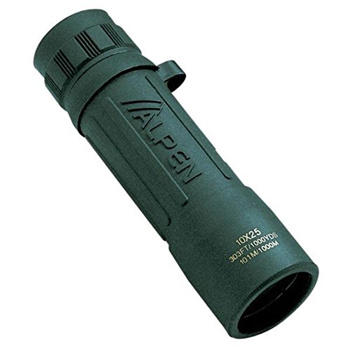 10x25 Monocular Green Rubber Covered von Alpen