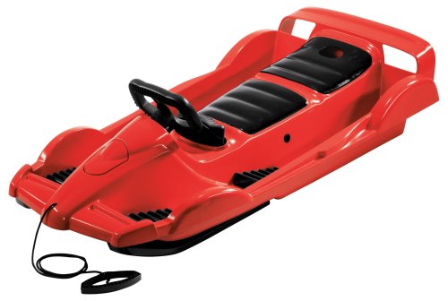 AlpenGaudi Unisex Doublerace Rot Doppelsitzer Schlitten, rot, 114x55x28 cm EU von Ezetil