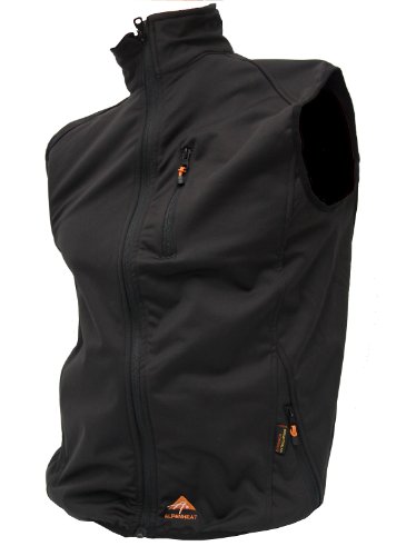 Alpenheat Unisex Heated Softshell Vest Fire-Softshell Vest Heated Softshell Vest, Schwarz, S, AJ9-S von Alpenheat