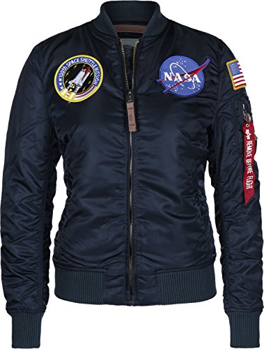 Alpha Industries MA-1 VF NASA Wmn Bomberjacke für Damen Rep.Blue von ALPHA INDUSTRIES