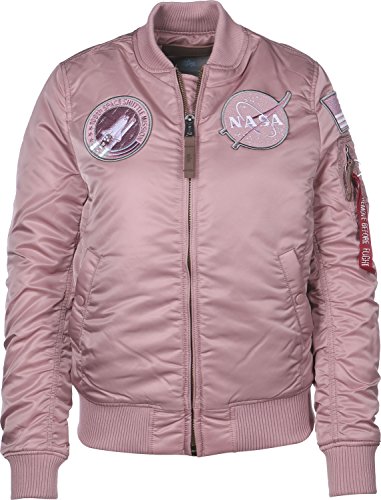 Alpha Industries MA-1 VF NASA Wmn Bomberjacke für Damen Silver Pink von ALPHA INDUSTRIES