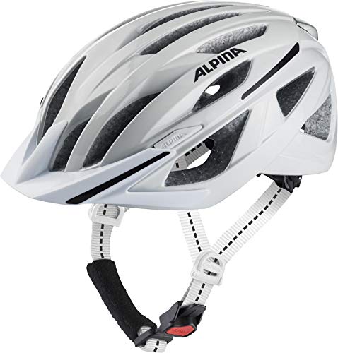 ALPINA Unisex - Erwachsene, HAGA Fahrradhelm, white gloss, 51-56 cm von ALPINA