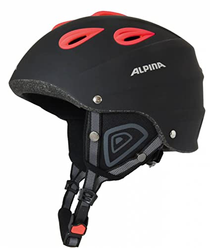 Alpina Sports Unisex – Erwachsene JUNTA 2.0 C Skihelm, Black matt red, 51-54 von ALPINA