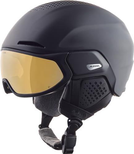 Alpina Unisex-Erwachsene Alto Q-LITE Skihelm, Schwarz Matt, M(55-59) von ALPINA