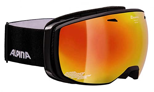 ALPINA ESTETICA - Verspiegelte, Kontrastverstärkende & Polarisierte OTG Skibrille Mit 100% UV-Schutz Für Erwachsene, black matt, One Size von ALPINA