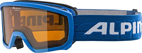 ALPINA SCARABEO JR. - Beschlagfreie, Extrem Robuste & Bruchsichere OTG Skibrille Mit 100% UV-Schutz Für Kinder, lightblue, One Size von ALPINA