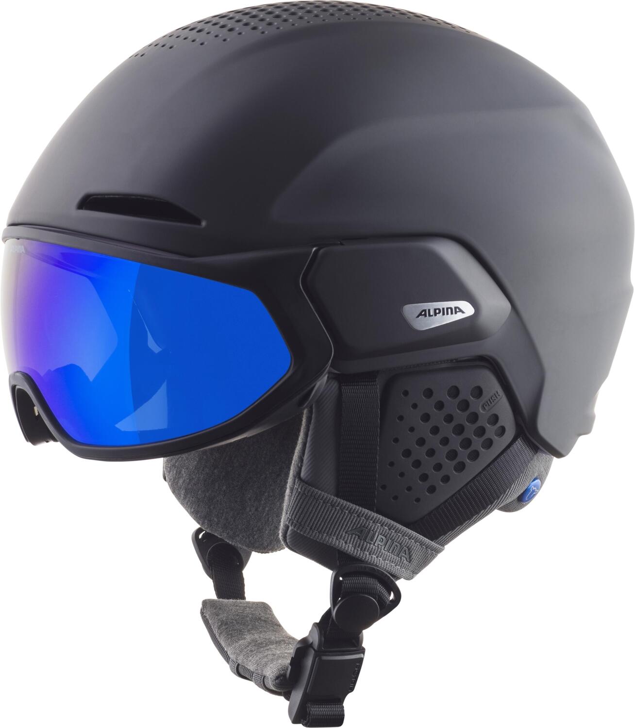 Alpina Alto Q-Lite Visier Skihelm (55-59 cm, 31 charcoal/rose matt) von Alpina