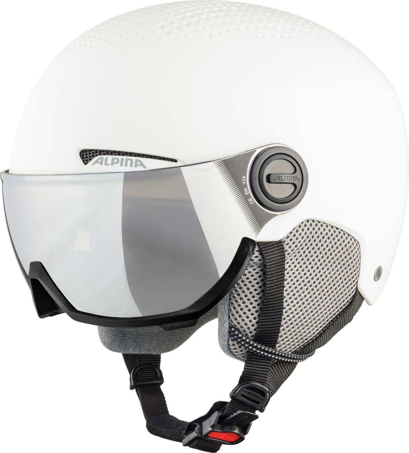 Alpina Arber Visier Skihelm (54-58 cm, 12 white matt) von Alpina