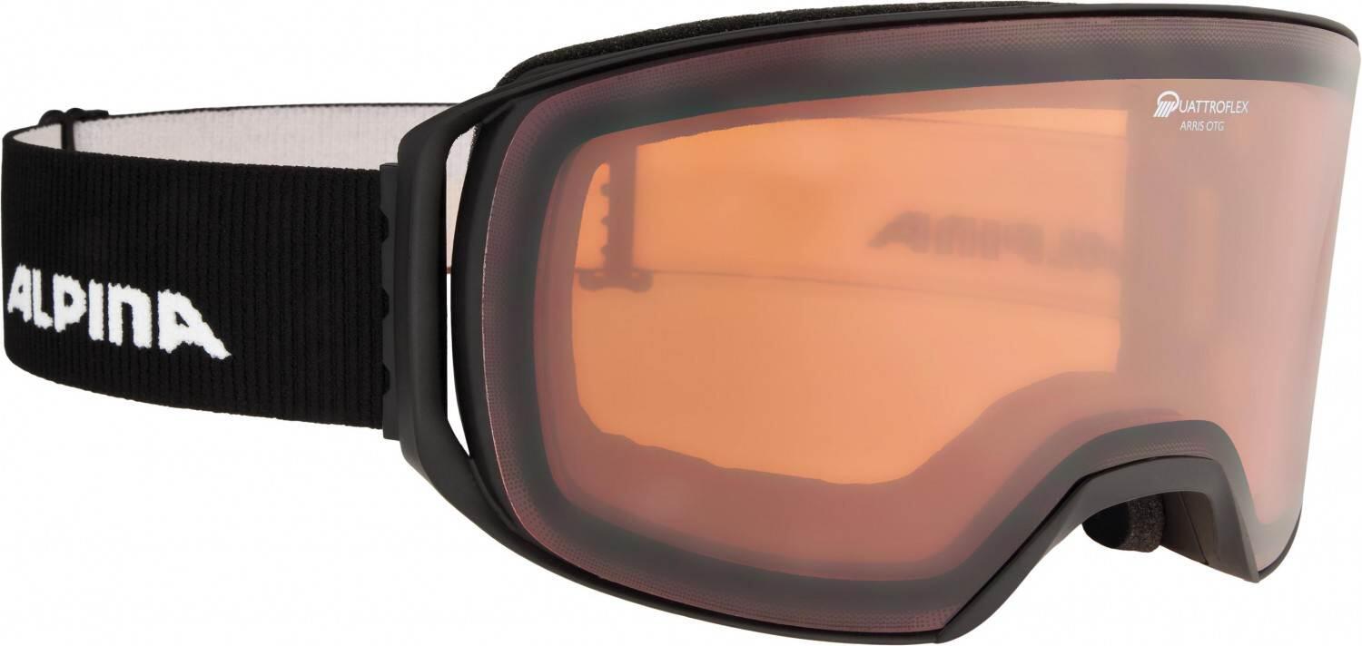 Alpina Arris Brillenträger Skibrille (032 black, Scheibe: QUATTROFLEX) von Alpina