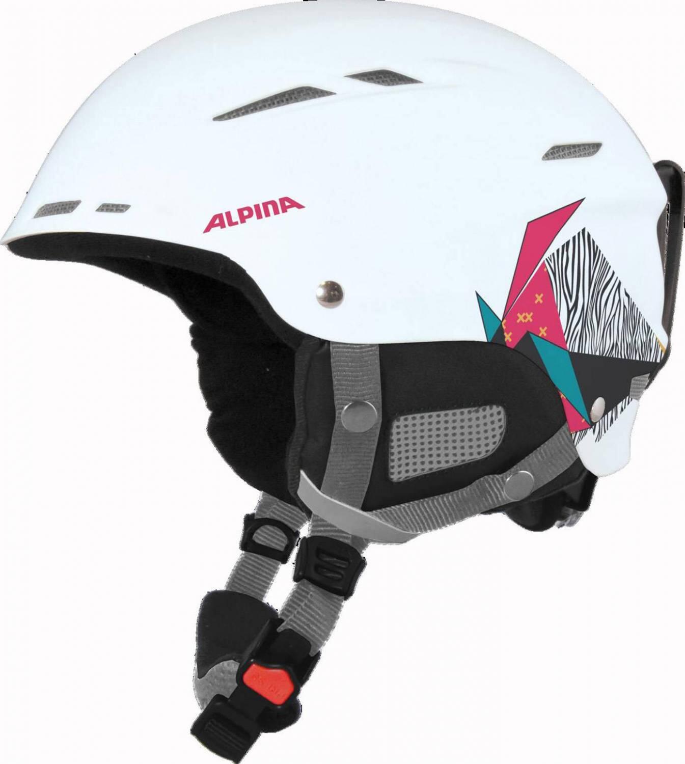 Alpina BIOM Skihelm (50-54 cm, 11 weiß/pink matt) von Alpina