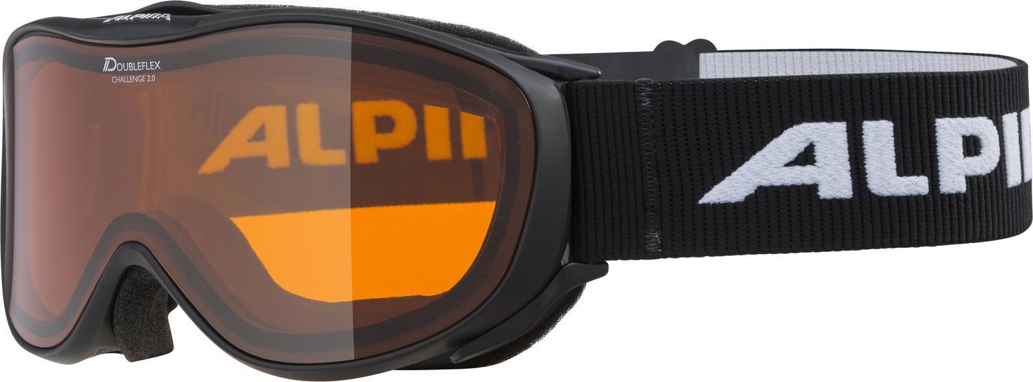 Alpina Brillenträgerskibrille Challenge 2.0 (137 black, Scheibe: DOUBLEFLEX Hicon (S2)) von Alpina