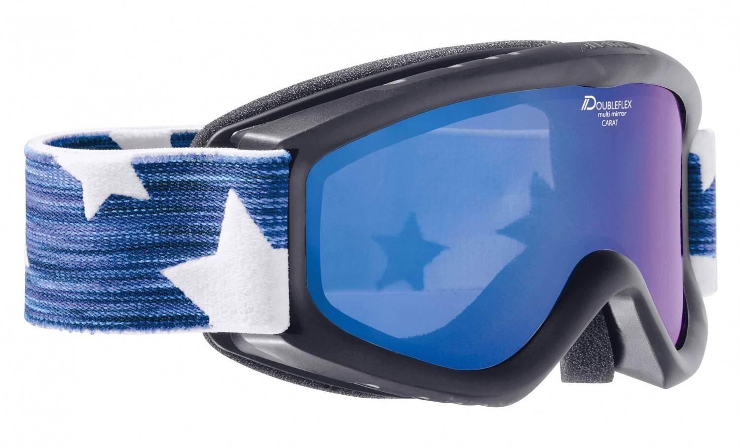 Alpina Carat D Multimirror Kinderskibrille (832 schwarz, Scheibe: MULTIMIRROR blau) von Alpina