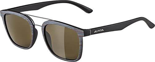 ALPINA CARUMA I - Verspiegelte und Bruchsichere Sonnenbrille Mit 100% UV-Schutz Für Erwachsene, brown-grey matt, One Size von ALPINA