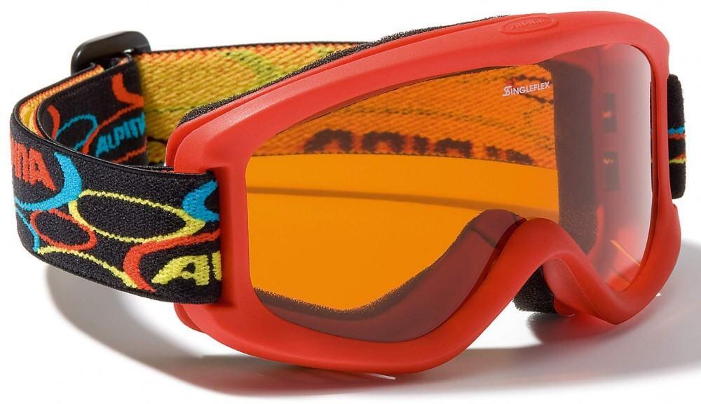 Alpina Carvy 2.0 Kinderskibrille (451 rot, Scheibe: SINGLEFLEX tint (S2)) von Alpina