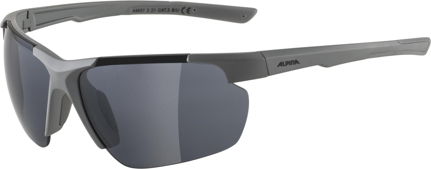 Alpina Defey HR Sportbrille (321 moon/grey matt, Ceramic mirror, Scheibe: black mirror (S3)) von Alpina