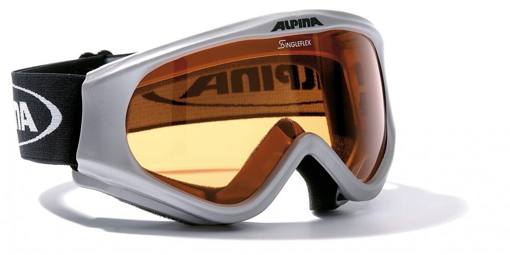 Alpina Driber Skibrille (321 silber, Scheibe: SINGLEFLEX) von Alpina