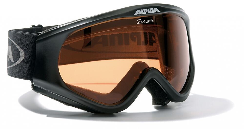 Alpina Driber Skibrille (331 schwarz, Scheibe: SINGLEFLEX) von Alpina