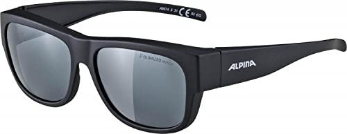 ALPINA OVERVIEW II Q - Verspiegelte und Bruchsichere OTG Sonnenbrille Mit 100% UV-Schutz Für Erwachsene, black matt, One Size von ALPINA