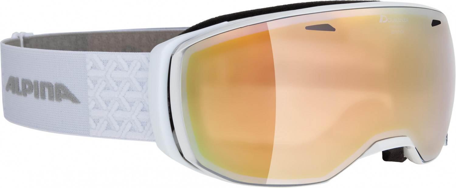 Alpina Estetica HM Skibrille (813 pearlwhite, Scheibe: MIRROR mandarin (S2)) von Alpina