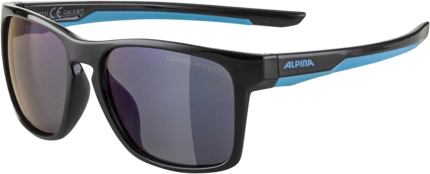 Alpina Flexxy Cool Kids I Sonnenbrille (331 black/cyan, Ceramic, Scheibe: blue mirror (S3)) von Alpina